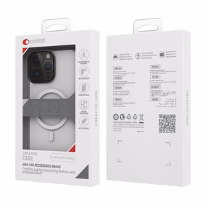 Comma viedtālruņa apvalks Hard Jacket Mag iPhone 15 Plus caurspīdīgs antibakteriāls