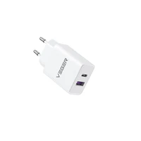 VEGER ceļojumu lādētājs USB A + Type C PD QC3.0 3A 30W VLS302U balts