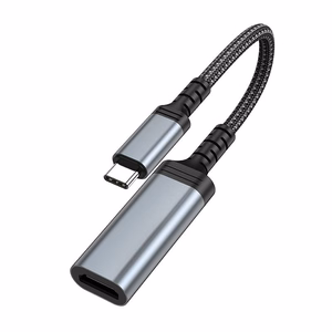 Konversijas kabelis no USB C uz HDMI sieviešu Hoco 4K 30Hz 0,2 m UA43A tērauda pelēks