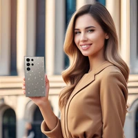 Krištola spīdīgais viedtālruņa apvalks Samsung Galaxy S25 Ultra Sudrabains