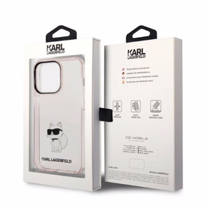 Karl Lagerfeld KLHCP14LHNCHTCP iPhone 14 Pro 6.1" rozā/rozā cietais apvalks Ikonik Choupette