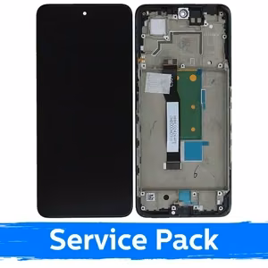 LCD displejs saderīgs ar Xiaomi Poco X4 GT 5G (2022) melns ar rāmi (Service Pack)