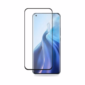 Crong 3D Armor Glass Full Glue 9H rūdīta stikla ekrāna aizsargs Xiaomi Mi 11, ar uzstādīšanas rāmi