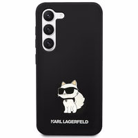 Karl Lagerfeld silikona Choupette viedtālruņa apvalks Samsung Galaxy S24+ - melns