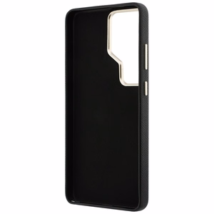 Guess maciņš Grained Big 4G Metal Logo priekš Samsung Galaxy S26 Ultra melns