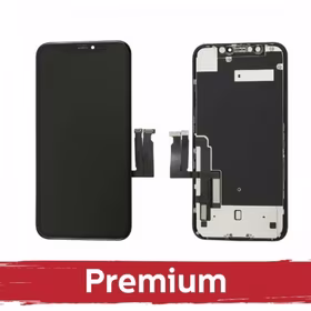 LCD Displejs Saderīgs ar iPhone XR Melns (INCELL ar metal plate / Premium)