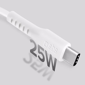 SBS TECABLETCC10W USB-C kabelis - USB-C Power Delivery 25W 1 m - balts