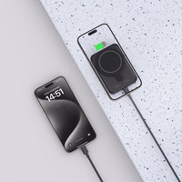 Tech-Protect LifeMag PB10 portatīvais lādētājs ar MagSafe 5000mAh 15W USB-C ports - melna + USB-C kabelis