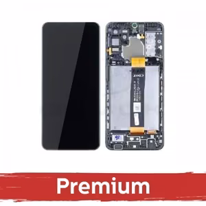 LCD Displejs piemērots Samsung A326 A32 5G Melns ar Rāmi OEM