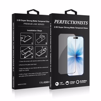 Perfectionists 2.5D īpaši izturīgs matēts rūdīts stikls Apple iPhone 16 Pro melns