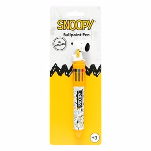 Snoopy Lazy Days automātiska 10 krāsu lodīšu pildspalva ar 3D figūriņu