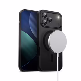 Crong Hybrid Frost MAG Cover - MagSafe iPhone 17 Pro Max maciņš (melns)