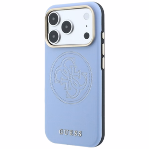Guess Perforated 4G Gold Logo MagSafe maciņš modelim iPhone 18 Pro / 17 Pro – krāsa: gaiši zila