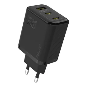 Dudao A29 65W GaN sienas lādētājs 2 x USB-C + 1 x USB-A - melns