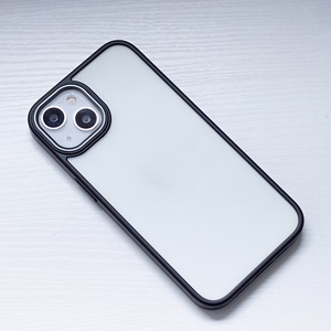 Satīna matēts viedtālruņa apvalks iPhone 15 Plus 6,7" melns