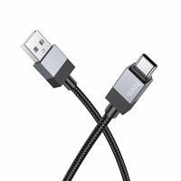 Kabelis USB A uz USB C Hoco 3A 1 m X110 melns