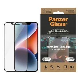 PanzerGlass Ultra-Wide Fit antibakteriālais aizsargstikls ar kameras vāciņu un pozicionieri iPhone 14/13/13 Pro