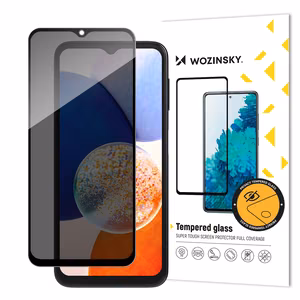 Wozinsky Privacy Glass rūdīts stikls Samsung Galaxy A14 5G / Galaxy A14 ar Anti Spy privātuma filtru