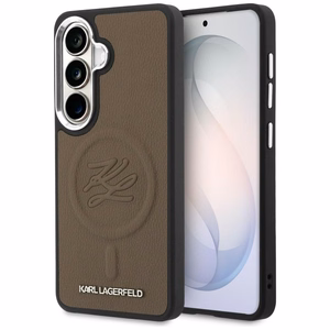 Karl Lagerfeld maciņš Embossed Ring Initials MagSafe Samsung Galaxy S26 brūns