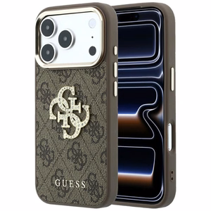 Maciņš IPHONE 18 Pro Max/17 Pro Max (Big Strass Logo 4G) (krāsa: brūna)