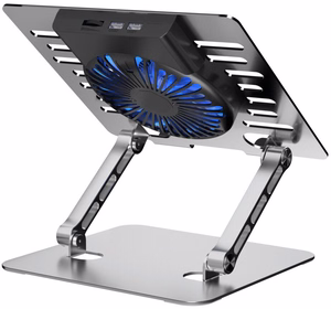 Dzesēšanas statīvs regulējams portatīvajam datoram ART P12 1 x USB A LED alumīnija