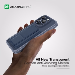 Amazing Thing Titan Pro Mag maciņa apvalks 10FT IP156.1PTWBU Iphone 15 Pro tumši zila ar statīvu