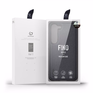 Dux Ducis Fino viedtālruņa apvalks Samsung Galaxy S23+ ar silikona rāmi melns