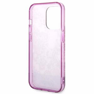 Guess Porcelain Collection viedtālruņa apvalks iPhone 14 Pro Max - fuksīna