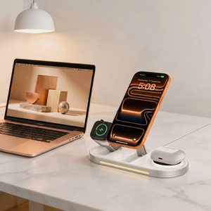 Tech-Protect A51 MagSafe 3-in-1 25W QI2.2 bezvadu lādētājs - balts