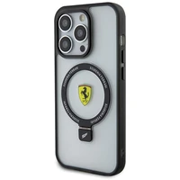 Ferrari FEHMP15LUSCAH iPhone 15 Pro 6.1" caurspīdīgs cietais apvalks ar gredzena statīvu 2023 kolekcija Magnētiskais