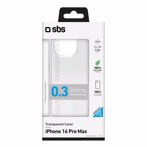SBS Skinny maciņš priekš iPhone 16 Pro Max - caurspīdīgs