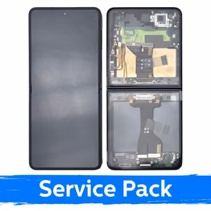 LCD дисплей совместимый с Samsung F766 Z Flip7 (ВНУТРЕННИЙ) с рамкой / Jet черный / (Service Pack)