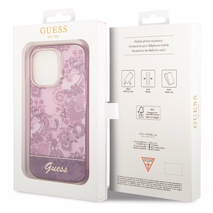 Guess Porcelain Collection viedtālruņa apvalks iPhone 14 Pro Max - fuksīna