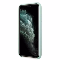 Guess GUHCN58LSLMGG iPhone 11 Pro zaļš cietais apvalks Silikona Vintage Gold Logo