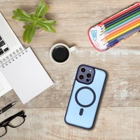 VARIETE MAG COVER Viedtālruņa apvalks saderīgs ar Magnētisko IPHONE 14 PRO MAX tumši zils