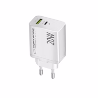 Esperanza EZC105W mains charger 20W balts