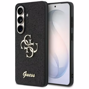 Guess чехол Fixed Glitter Big 4G Metal Logo Samsung Galaxy S26 черный