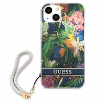 Guess GUHCP13SHFLSB iPhone 13 mini 5.4" zils/zils cietais apvalks Ziedu Siksniņa