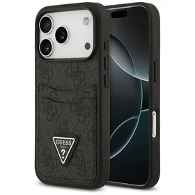 Guess 4G Nauble Card Triangle apvalks iPhone 17 Pro - melns