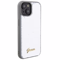 Guess Sequin Script Metal viedtālruņa apvalks iPhone 15 - sudraba