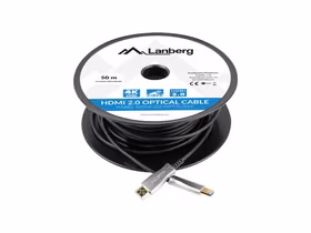 Lanberg CA-HDMI-20FB-0500-BK optical cable HDMI M/M 50m v2.0 4K AOC