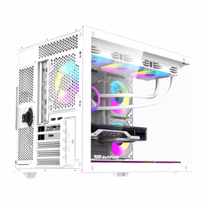 DarkFlash B275 PRO datora korpuss (balts) + 6 ventilatori