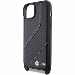 BMW M Edition oglekļa svītra un siksna viedtālruņa apvalks iPhone 15 Plus / 14 Plus - melns