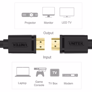 UNITEK Y-C138M HDMI kabelis 2 m HDMI Type A (Standard) Melns