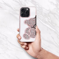 TEDDY BEAR viedtālruņa apvalks IPHONE 16 rozā