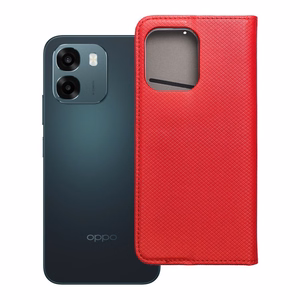 Atverams Smart Case Book maciņš Oppo A6, sarkans