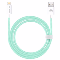 Blavec Kabelis Candy pīnēts - USB uz Lightning - 2,4A 3 metri Apple CarPlay (CCA-UL24GN30) zaļš