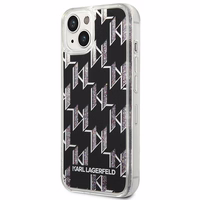 Viedtālruņa apvalks Karl Lagerfeld KLHCP14MLMNMK iPhone 14 Plus 6.7\" melns / melns Liquid Glitter Monogram