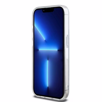 DKNY IML mono un svītrainais magnētiskais viedtālruņa apvalks iPhone 15 Pro – melns