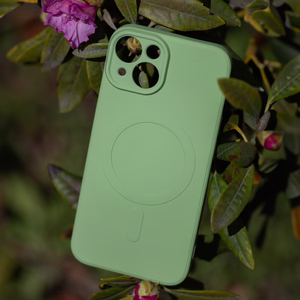 Maciņš Simple Color Mag priekš iPhone 16e / 17e gaiši zaļš